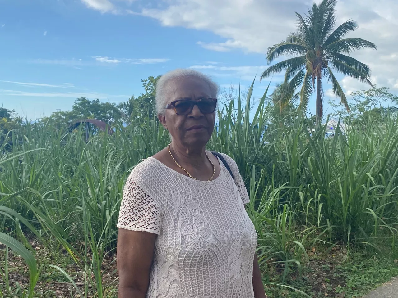 Solange Insuffo, petite-fille d'Antonio Youssoufa, un engagé capturé au Mozambique et déporté à La Réunion (décembre 2025).