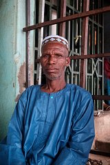 Gadha Diallo, demandeur d'asile originaire de Diébougou, au Burkina Faso. Région du Bounkani, Côte d'Ivoire, 2025.