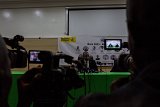 Dakar, le 8 mars 2023. Amadou Diallo, principal avocat d'Amnesty Sénégal, s'exprime durant la conférence de presse marquant les deux ans de la répression des manifestations de mars 2021.